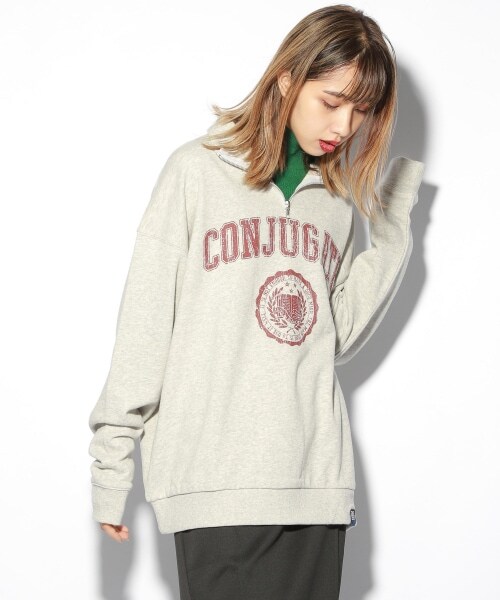 PAGEBOY（ページボーイ）の「【PAGEBOYLIM】カレッジジップスウェット（トップス・レディース・グレー/ネイビー・M/L）」の6枚目の写真