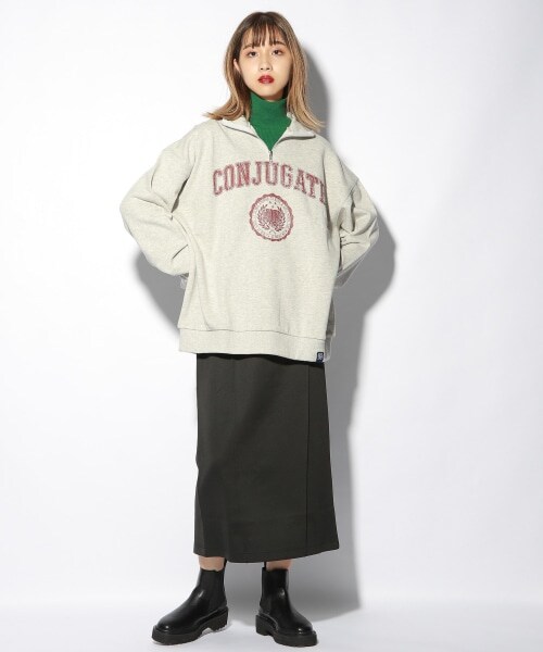 PAGEBOY（ページボーイ）の「【PAGEBOYLIM】カレッジジップスウェット（トップス・レディース・グレー/ネイビー・M/L）」の7枚目の写真