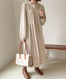 フロントギャザーワンピ