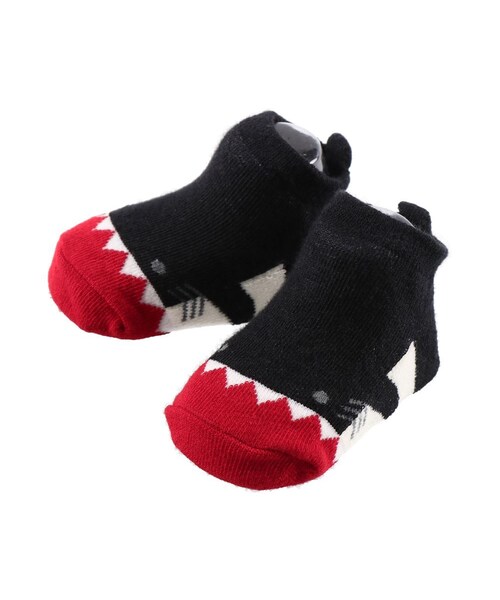 BRANSHES(ブランシェス)の「サメモチーフベビー足型カップソックス(ベビーシューズ/ベビーソックス・キッズ・ネイビーブルー/ブラック・9cm~13cm)」の2枚目の写真