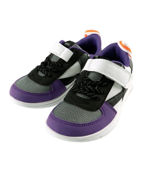 BRANSHES(ブランシェス)の「IFME/イフミーコラボスニーカー(スニーカー・キッズ・オフホワイト/パープル/ブラック・14cm~21cm)」の3枚目の写真
