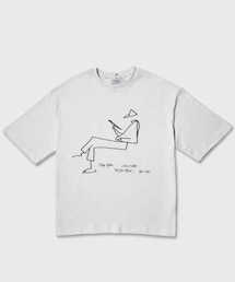 [ffeffstudio] ビッグレタリング半袖Tシャツ(アイボリー)