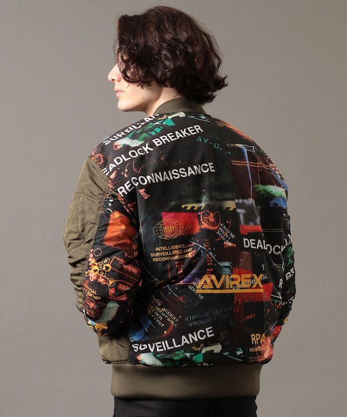 AVIREX(アヴィレックス)の「【WEB限定】ファイターフォト タイプ MA-1/FIGHTER PHOTO TYPE MA-1(ジャケット/アウター・メンズ・BLACK/SAGE・M, L, XL, XXL)」の1枚目の写真