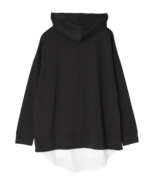 Green Parks(グリーンパークス)の「Z 裾フェイクパーカーチュニック(トップス・チャコールグレー/ベージュ/ダークカーキ・F)」の3枚目の写真