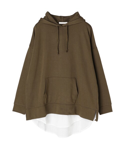 Green Parks(グリーンパークス)の「Z 裾フェイクパーカーチュニック(トップス・チャコールグレー/ベージュ/ダークカーキ・F)」の19枚目の写真