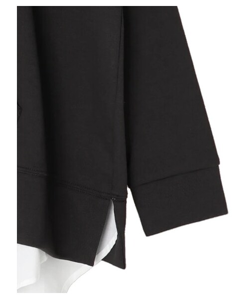 Green Parks(グリーンパークス)の「Z 裾フェイクパーカーチュニック(トップス・チャコールグレー/ベージュ/ダークカーキ・F)」の5枚目の写真