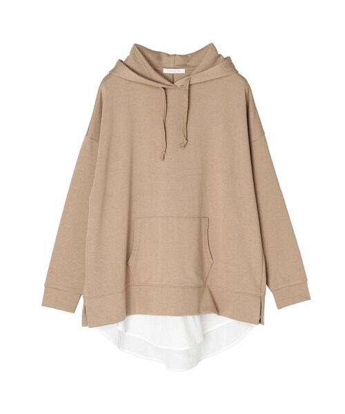 Green Parks(グリーンパークス)の「Z 裾フェイクパーカーチュニック(トップス・チャコールグレー/ベージュ/ダークカーキ・F)」の15枚目の写真