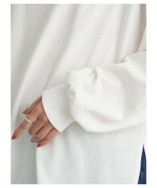 earth music&ecology(アースミュージックアンドエコロジー)の「The small step ロンT(トップス・オフホワイト/ブラック・F)」の5枚目の写真