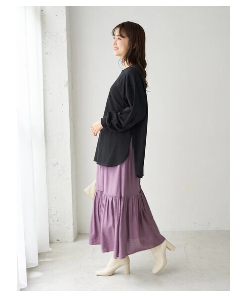 earth music&ecology(アースミュージックアンドエコロジー)の「The small step ロンT(トップス・オフホワイト/ブラック・F)」の20枚目の写真