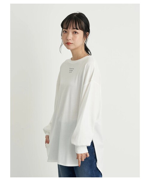 earth music&ecology(アースミュージックアンドエコロジー)の「The small step ロンT(トップス・オフホワイト/ブラック・F)」の8枚目の写真