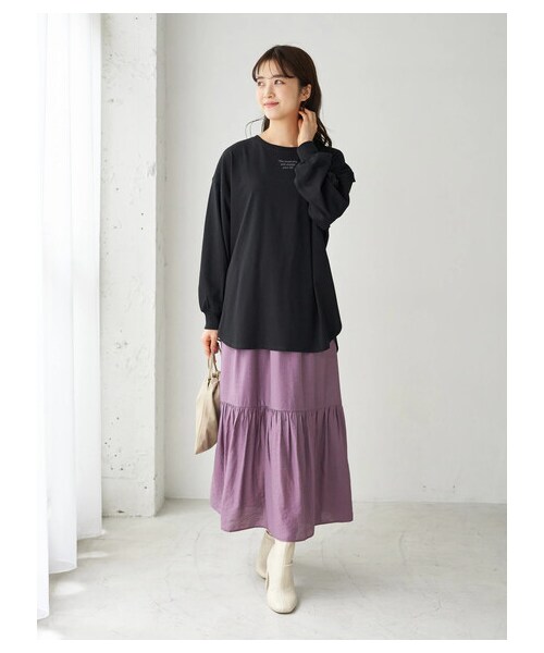 earth music&ecology(アースミュージックアンドエコロジー)の「The small step ロンT(トップス・オフホワイト/ブラック・F)」の18枚目の写真