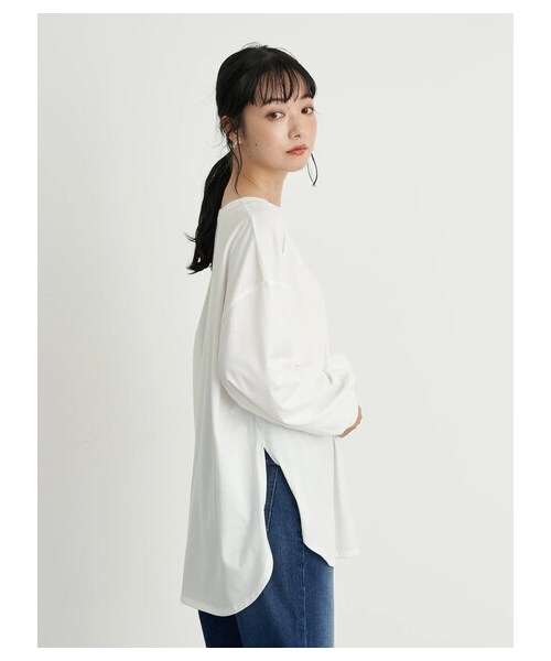 earth music&ecology(アースミュージックアンドエコロジー)の「The small step ロンT(トップス・オフホワイト/ブラック・F)」の10枚目の写真