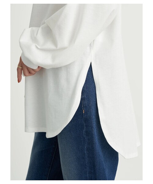 earth music&ecology(アースミュージックアンドエコロジー)の「The small step ロンT(トップス・オフホワイト/ブラック・F)」の6枚目の写真