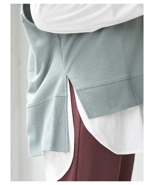 earth music&ecology（アースミュージックアンドエコロジー）の「スウェットベスト（トップス・ブラック/ブラウン/ミント/エクリュ・F）」の5枚目の写真