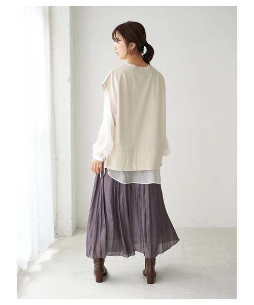 earth music&ecology（アースミュージックアンドエコロジー）の「スウェットベスト（トップス・ブラック/ブラウン/ミント/エクリュ・F）」の19枚目の写真