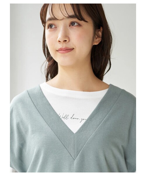 earth music&ecology（アースミュージックアンドエコロジー）の「スウェットベスト（トップス・ブラック/ブラウン/ミント/エクリュ・F）」の2枚目の写真