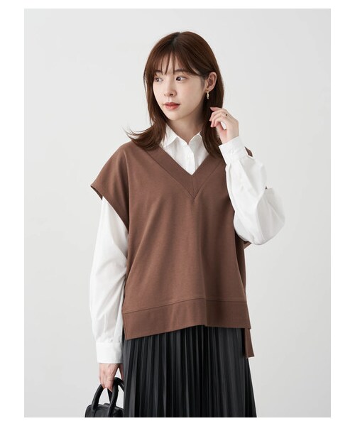 earth music&ecology（アースミュージックアンドエコロジー）の「スウェットベスト（トップス・ブラック/ブラウン/ミント/エクリュ・F）」の20枚目の写真