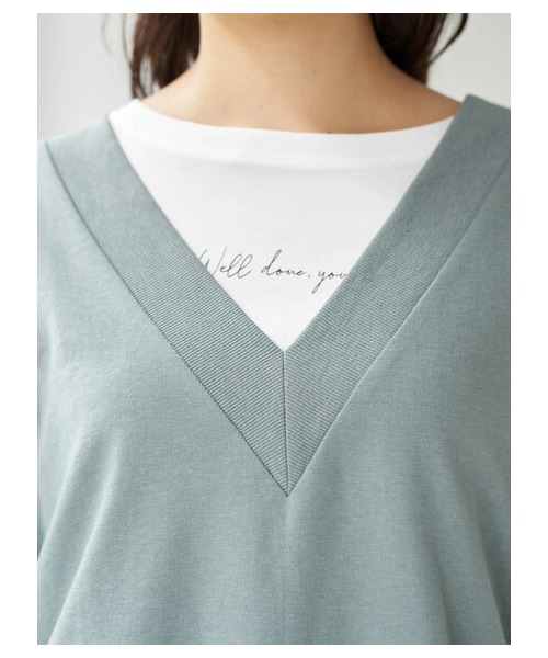 earth music&ecology（アースミュージックアンドエコロジー）の「スウェットベスト（トップス・ブラック/ブラウン/ミント/エクリュ・F）」の3枚目の写真