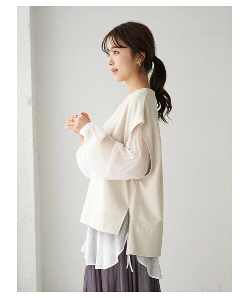 earth music&ecology（アースミュージックアンドエコロジー）の「スウェットベスト（トップス・ブラック/ブラウン/ミント/エクリュ・F）」の14枚目の写真