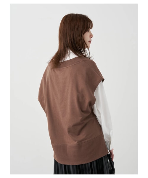 earth music&ecology（アースミュージックアンドエコロジー）の「スウェットベスト（トップス・ブラック/ブラウン/ミント/エクリュ・F）」の22枚目の写真