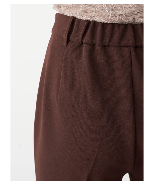 earth music&ecology（アースミュージックアンドエコロジー）の「センターシームフレアパンツ（パンツ・ライトベージュ/ブラウン/イエロー/ライトパープル・S/M）」の7枚目の写真