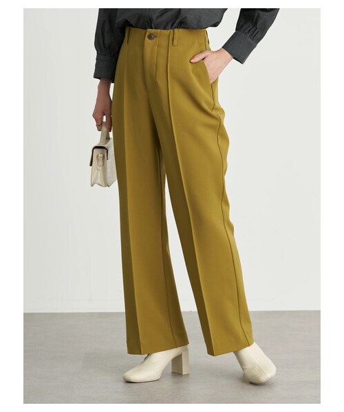 earth music&ecology（アースミュージックアンドエコロジー）の「センターシームフレアパンツ（パンツ・ライトベージュ/ブラウン/イエロー/ライトパープル・S/M）」の16枚目の写真