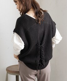 prose verse | バックレースアップニットベスト(ニット/セーター)