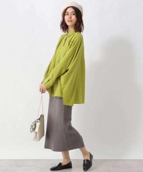 LEPSIM（レプシィム）の「12ゲージ洗えるケアニットスカート（スカート・ブラック/グレー/ブラウン・FREE SIZE/FREE TALL）」の7枚目の写真