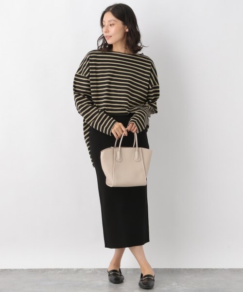 LEPSIM（レプシィム）の「12ゲージ洗えるケアニットスカート（スカート・ブラック/グレー/ブラウン・FREE SIZE/FREE TALL）」の6枚目の写真