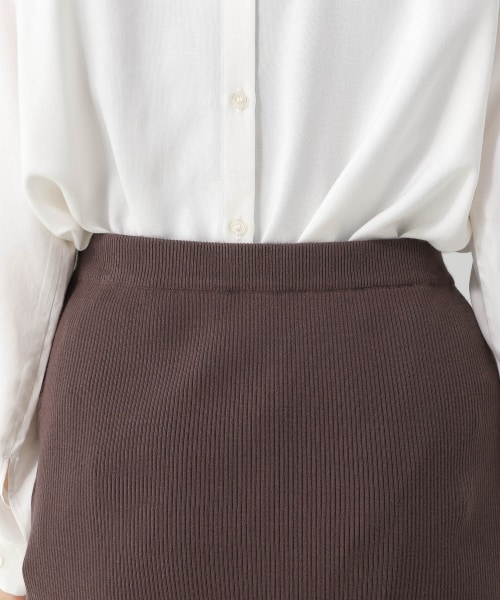 LEPSIM（レプシィム）の「12ゲージ洗えるケアニットスカート（スカート・ブラック/グレー/ブラウン・FREE SIZE/FREE TALL）」の15枚目の写真