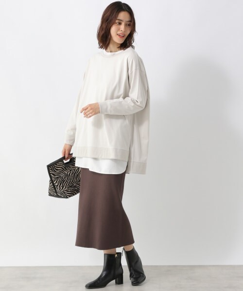 LEPSIM（レプシィム）の「12ゲージ洗えるケアニットスカート（スカート・ブラック/グレー/ブラウン・FREE SIZE/FREE TALL）」の8枚目の写真