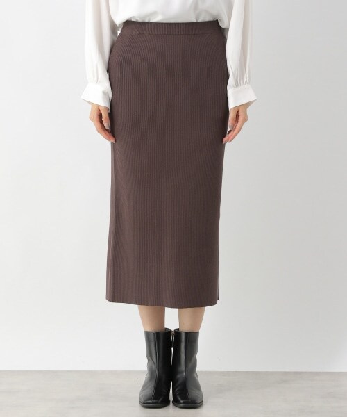 LEPSIM（レプシィム）の「12ゲージ洗えるケアニットスカート（スカート・ブラック/グレー/ブラウン・FREE SIZE/FREE TALL）」の10枚目の写真