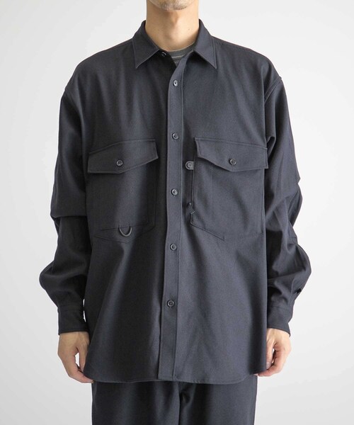 DAIWA PIER39(ダイワピア39)の「DAIWA PIER39 TECH FLANNEL CPO SHIRTS(その他・メンズ・GREY/NAVY・S/M/L)」の7枚目の写真