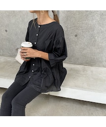 copine | フレアデザインシャツ(3color)(シャツ/ブラウス)