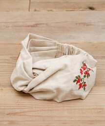 salut! | 【野草の会】ローズヒップ刺繍ターバン(その他ヘアアクセサリー)