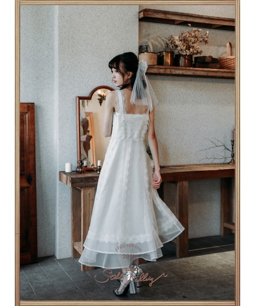 Marjorie（マージョリー）の「戀人詩曲，絕美雕花蕾絲拼紗洋裝（その他・レディース・黑/白・S/M）」の2枚目の写真