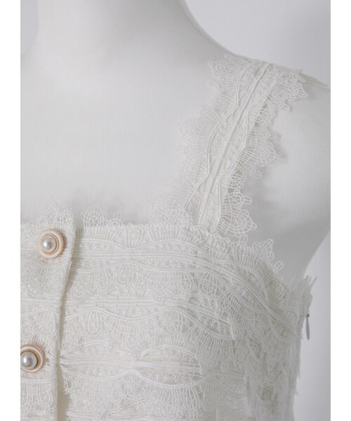 Marjorie（マージョリー）の「戀人詩曲，絕美雕花蕾絲拼紗洋裝（その他・レディース・黑/白・S/M）」の11枚目の写真