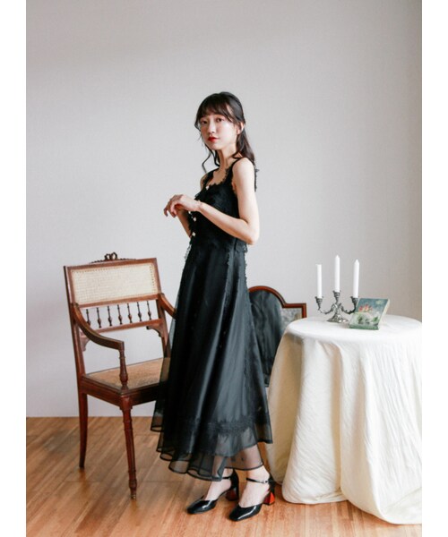 Marjorie（マージョリー）の「戀人詩曲，絕美雕花蕾絲拼紗洋裝（その他・レディース・黑/白・S/M）」の17枚目の写真