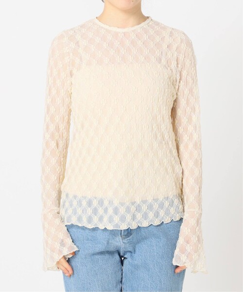 U by SPICK&SPAN(ユーバイスピックアンドスパン)の「フラワーチュールレースプルオーバー◆(トップス・ホワイト A/(011)/フリー/残り2点)」の21枚目の写真
