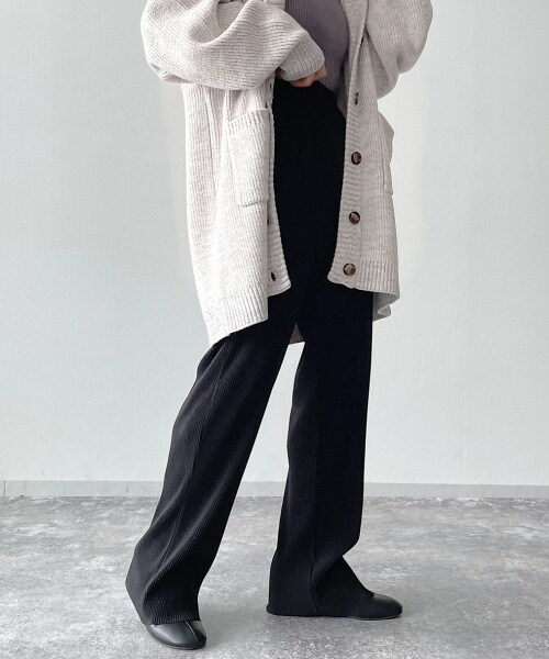 PAGEBOY（ページボーイ）の「スモーキーフリーカットパンツ（パンツ・ブラック/チャコール/アクア・FREE）」の4枚目の写真