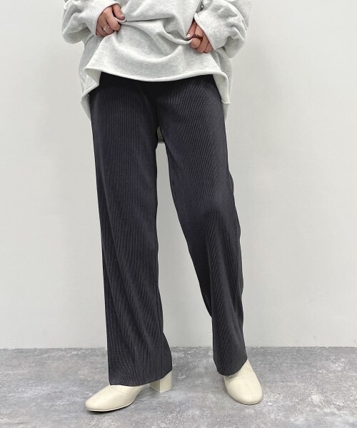 PAGEBOY（ページボーイ）の「スモーキーフリーカットパンツ（パンツ・ブラック/チャコール/アクア・FREE）」の7枚目の写真