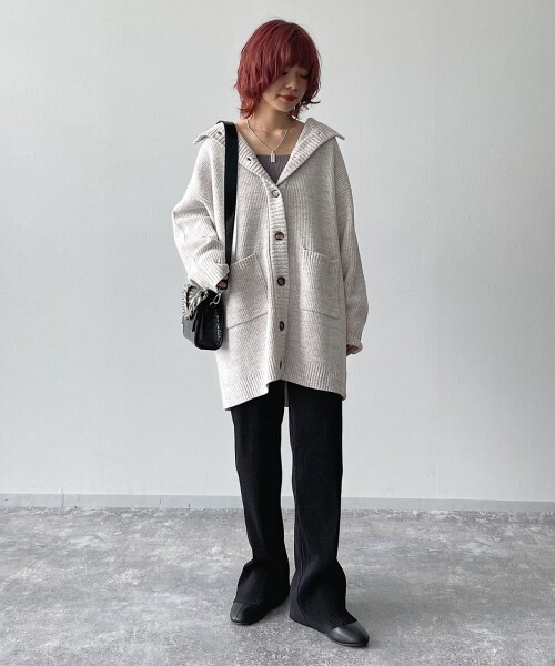 PAGEBOY（ページボーイ）の「スモーキーフリーカットパンツ（パンツ・ブラック/チャコール/アクア・FREE）」の5枚目の写真