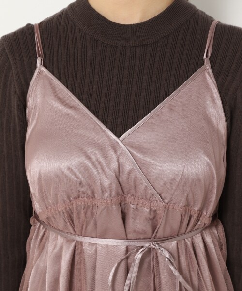 mysty woman（ミスティウーマン）の「リバーシブルツインニットワンピース（ワンピース/ドレス・ダークピンク/ベージュ/ブラウン/ブルーパープル・F）」の16枚目の写真