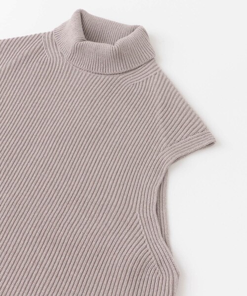 AURALEE（オーラリー）の「AURALEE WOOL RIB KNIT TURTLE NECK VEST（その他・レディース・BLACK/GRAY BEIGE・1）」の7枚目の写真