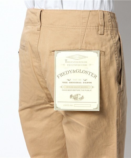 FREDY&GLOSTER（フレディアンドグロスター）の「コールドマーセ加工 チノパンツ（チノパンツ・メンズ・ホワイト/ベージュ・SMALL/MEDIUM/LARGE）」の6枚目の写真