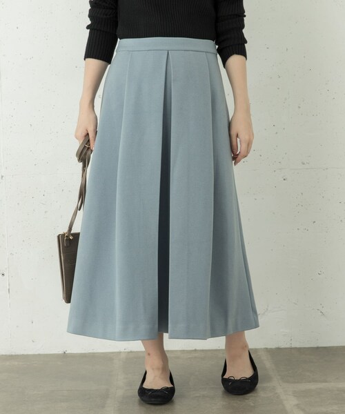 seventenbymihokawahito ハイウェストタックスカート 