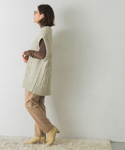 URBAN RESEARCH(アーバンリサーチ)の「ウォッシャブルウールドロストテーパードパンツ(その他・レディース・CHARCOAL/BEIGE/BLACK・34/36/38)」の18枚目の写真