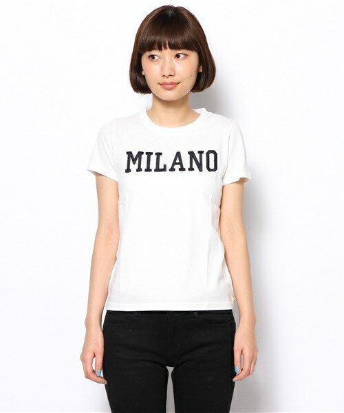 stefis(シュテフィス)の「MILANO刺しゅうTシャツ(Tシャツ/カットソー・レディース・ホワイト/ブラック/グレー/レモンイエロー・38)」の7枚目の写真