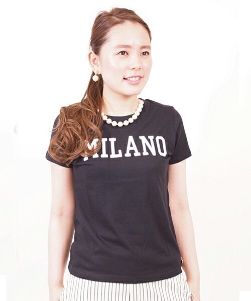 stefis(シュテフィス)の「MILANO刺しゅうTシャツ(Tシャツ/カットソー・レディース・ホワイト/ブラック/グレー/レモンイエロー・38)」の3枚目の写真