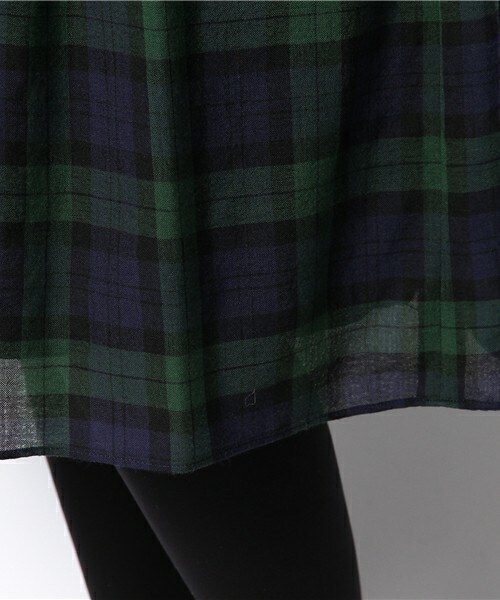 FREDY&GLOSTER(フレディアンドグロスター)の「ウールガーゼチェックスカート(スカート・レディース・ブラック/グリーン/レッド・38)」の9枚目の写真